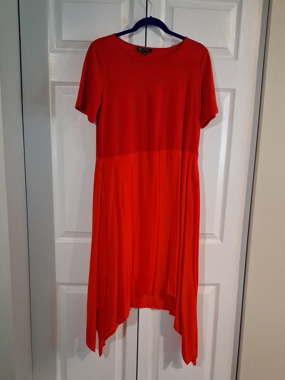 Elegant Red Asymmetrical Hem Women’s Dress